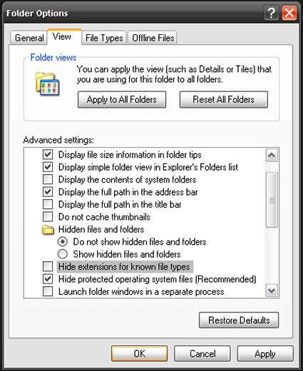 hideextensions