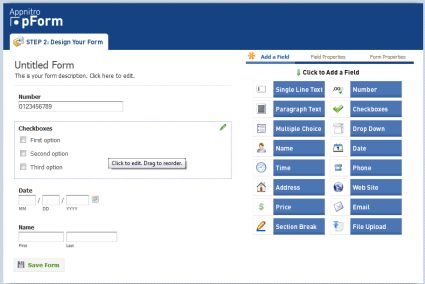 pForm ottimo generatore online di form HTML e PHP