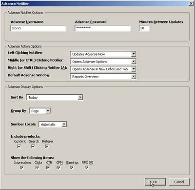 AdSense Notifier addon per Firefox AdSense Notifier addon per Firefox