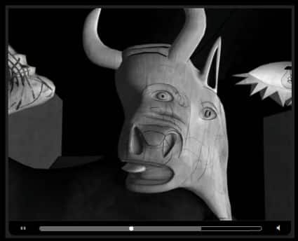 Rendering 3D Guernica di Picasso
