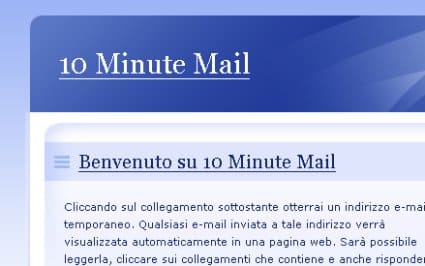 10 minute mail casella di posta free gratis