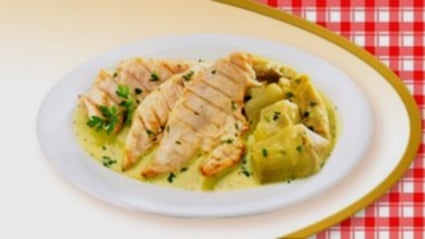 pollo con carciofi