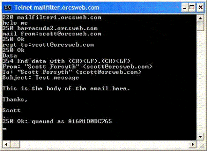 Inviare email via SMTP direttamente da Telnet