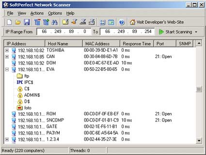 Scansionare la rete LAN direttamente da USB con SoftPerfect Network Scanner