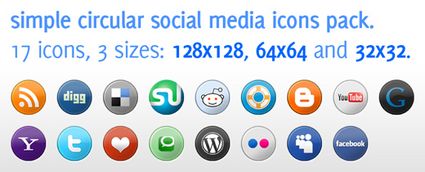 17 Icone Circolari dei maggiori Social Network