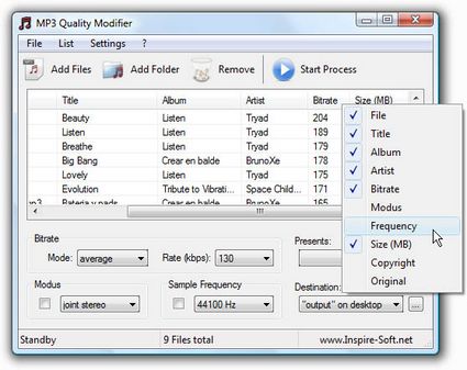 Ridurre file Mp3 modificandone la qualità