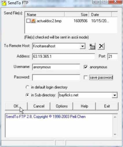 Send To FTP