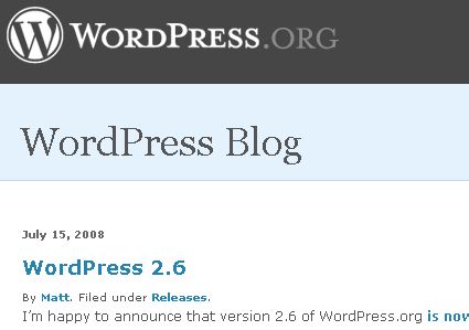 Wordpress 2.6 Tyner