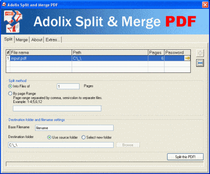 Adolix il freeware per unire e/o dividere PDF